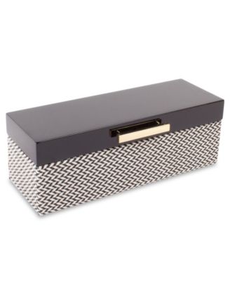 8 Oak Lane - BLACK LACQUER JEWELRY BOX