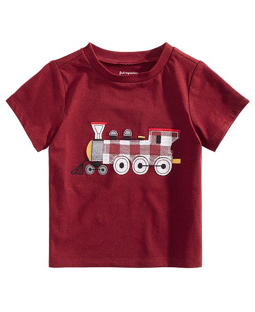 First Impressions Toddler Boys Train Print Cotton T Shirt Created