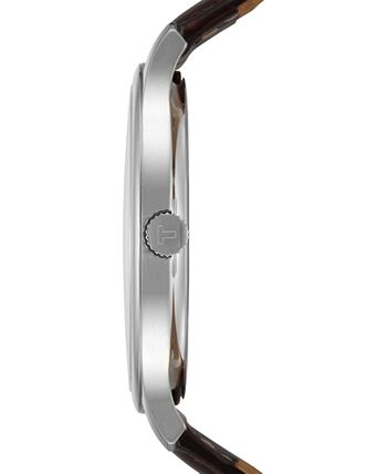 Tissot - Men's Swiss Tradition Brown Leather Strap Watch 42mm