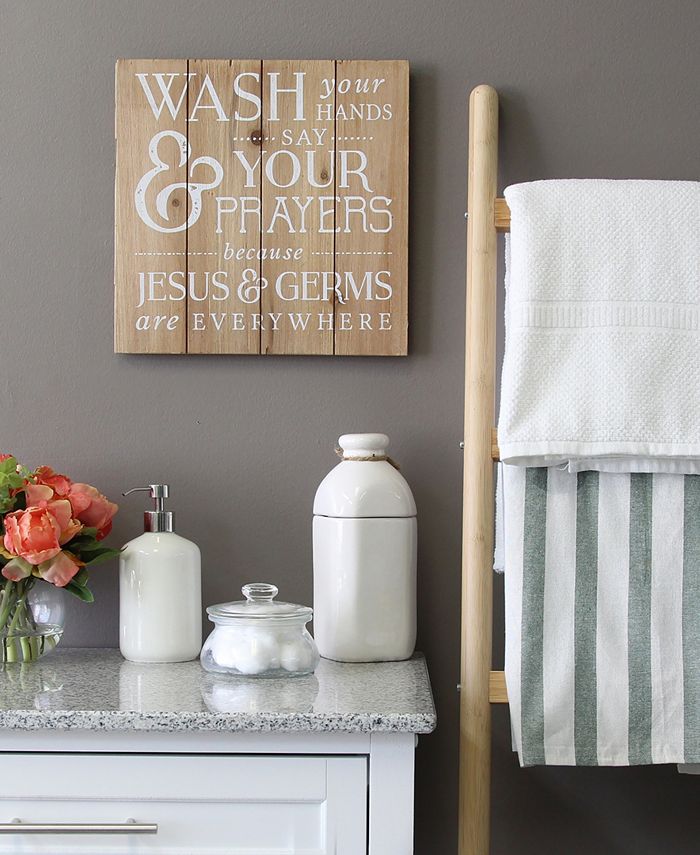 Stratton Home Décor Stratton Home Decor Wash Your Hands, Say Your