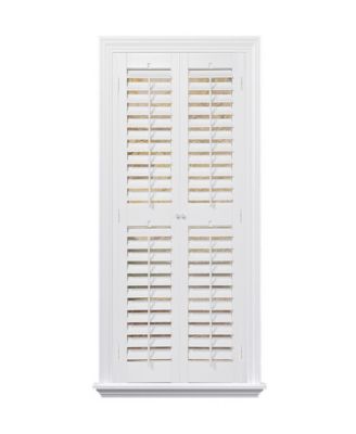 Home Basics Plantation Faux Wood Interior Shutter, 27-29" W X 74" - Macy's