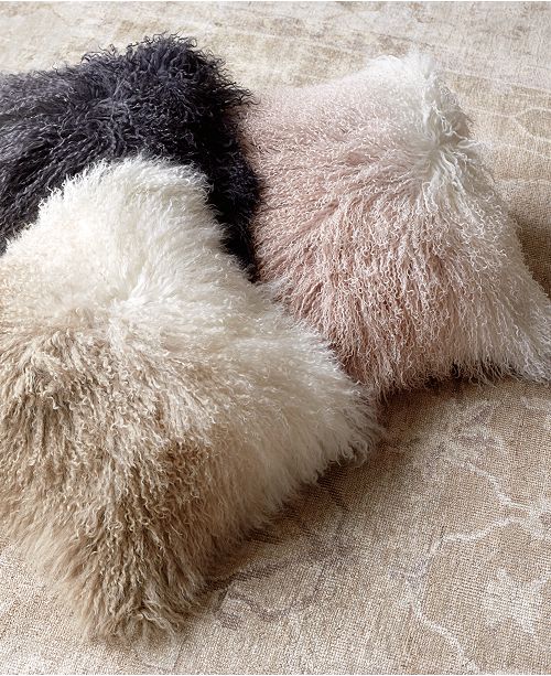 Michael Aram 18x18 Dip Dye Curly Sheepskin Pillow Reviews