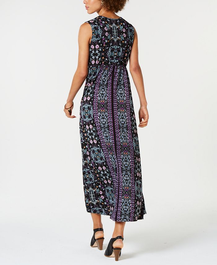Style & Co Printed VNeck Maxi Dress, Created for Macy's Macy's