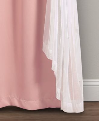 Lush Decor Grommet sheer curtains with room darkening lining, pair