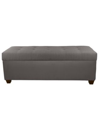 MJL Furniture Designs - The Sole Secret Grey-Red Tint Button Tufted Shoe Storage Bench