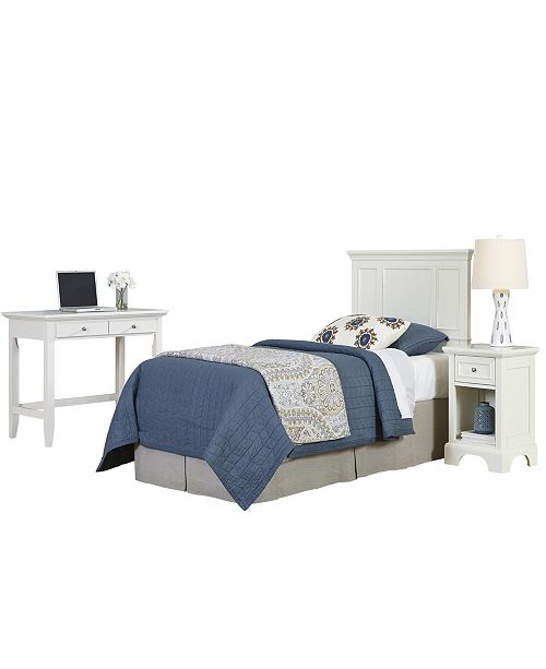 Home Styles Naples Twin Headboard Night Stand And Student Desk