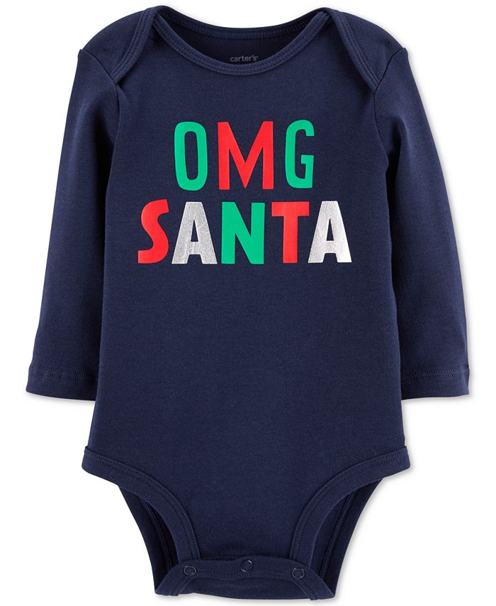 Carter's Baby Boys & Girls OMG Santa Cotton Bodysuit - Macy's
