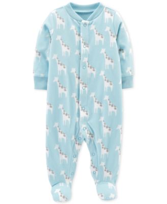Carter's - Baby Boys Giraffe-Print Footed Fleece Coverall