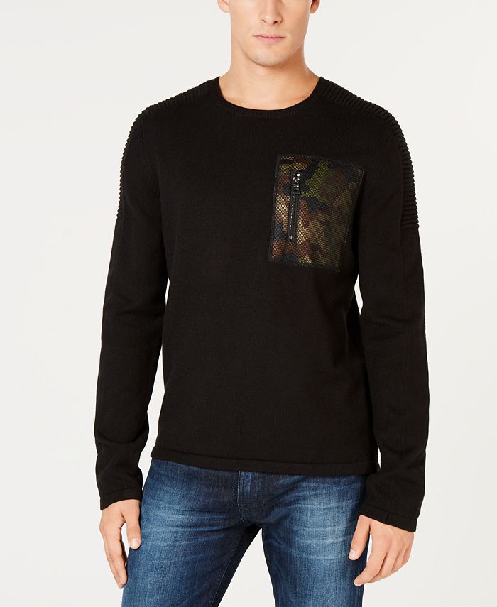 GUESS Men's Camo Pocket Sweater Macy's