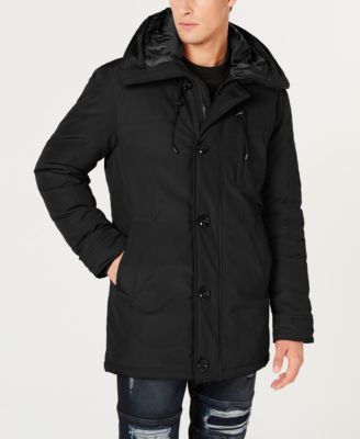 guess parka with faux fur hood