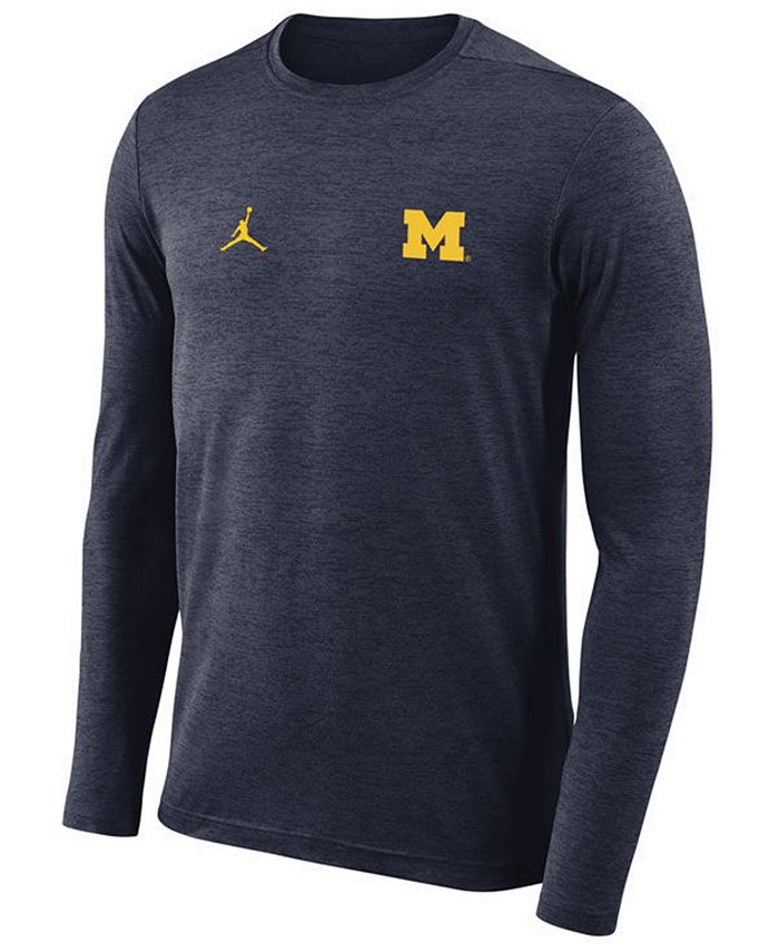 Nike Men's Michigan Wolverines Long Sleeve Dri-FIT Coaches T-Shirt - Macy's