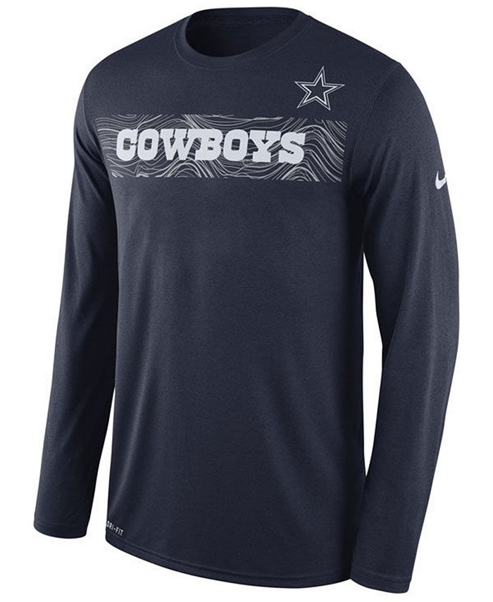 Nike Men's Dallas Cowboys Legend On-Fileld Seismic Long Sleeve T-Shirt ...