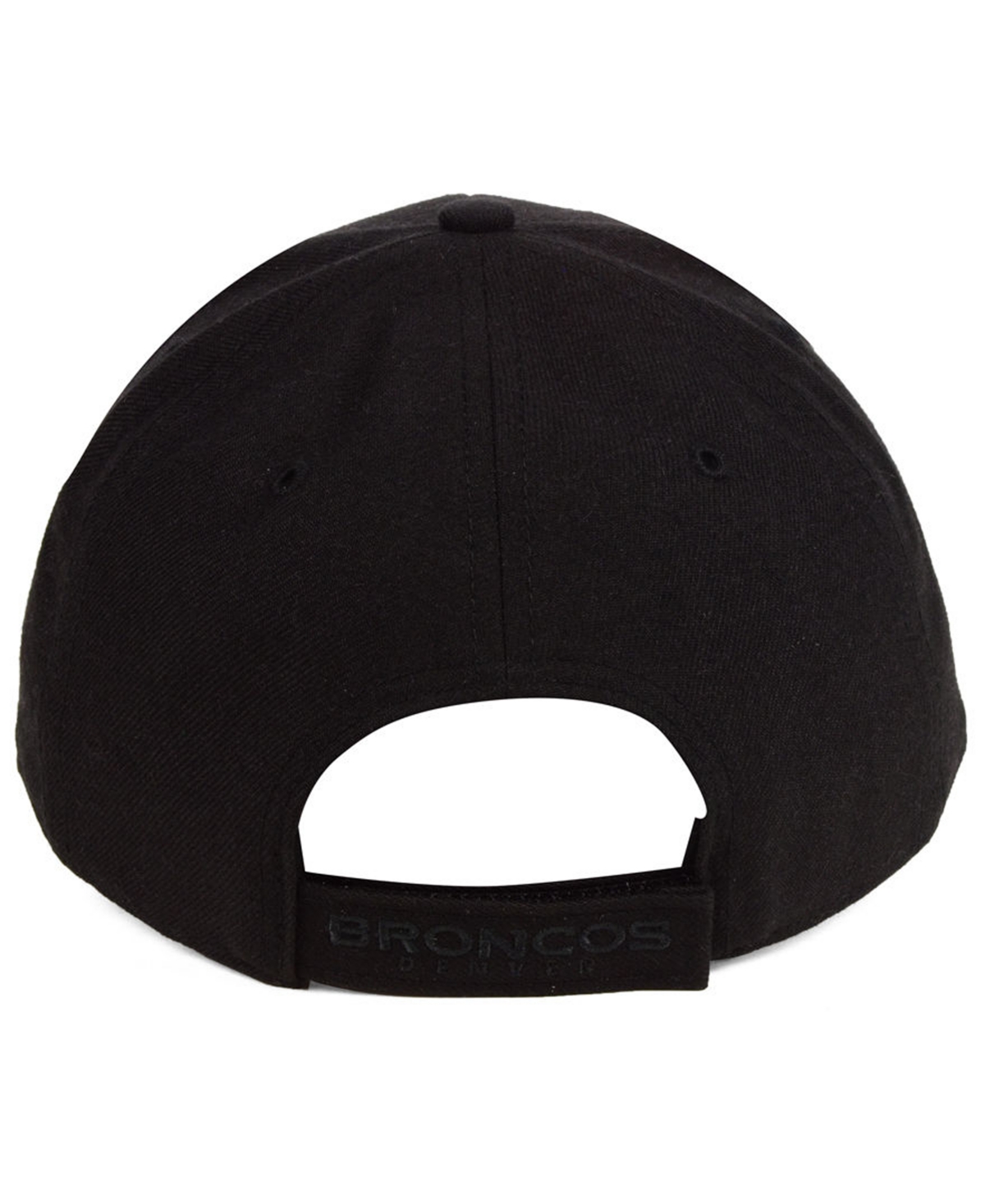 47 Brand Denver Broncos Black & Black Mvp Strapback Cap In Black,black