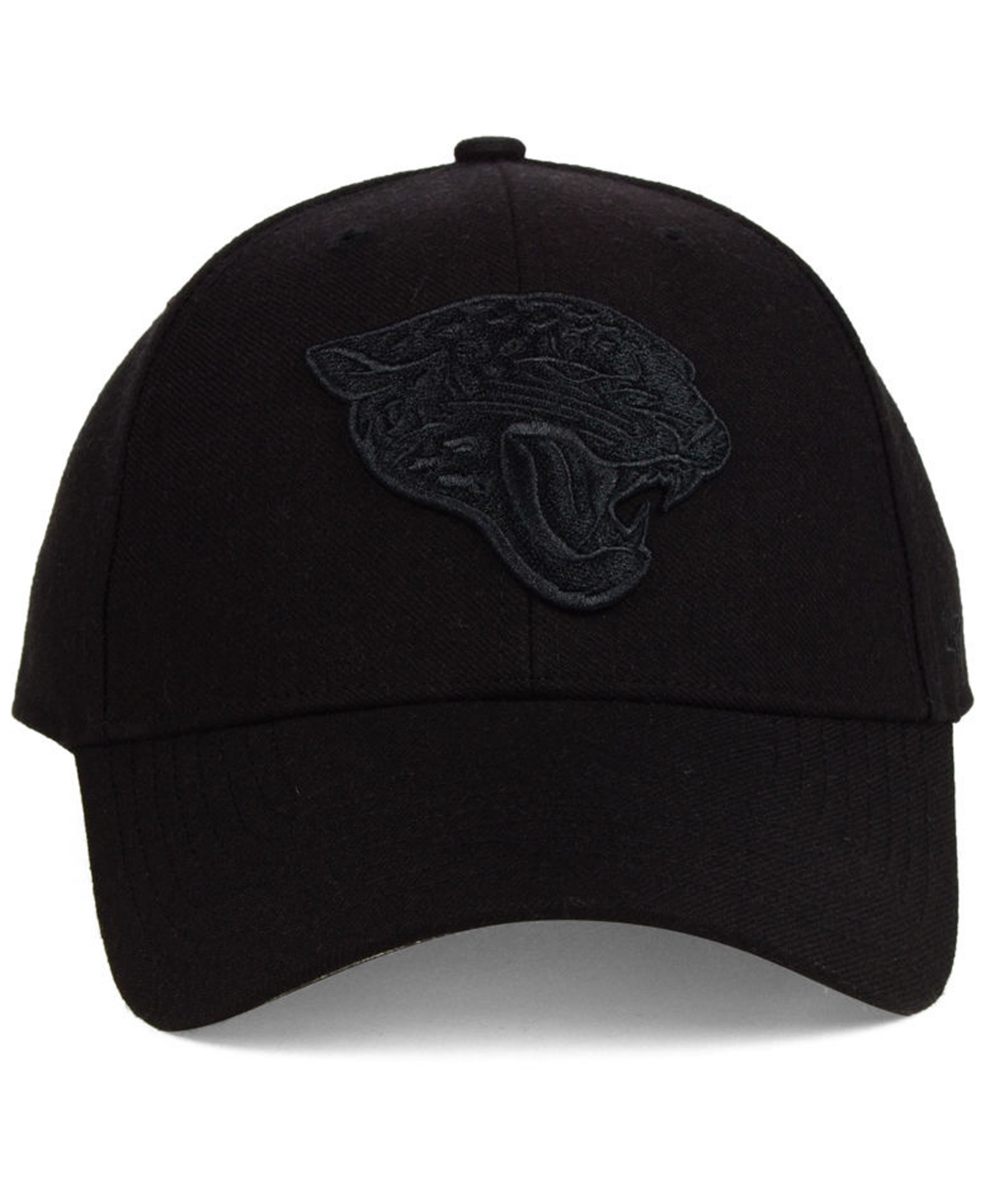 47 Brand Jacksonville Jaguars Black & Black Mvp Strapback Cap In Black,black