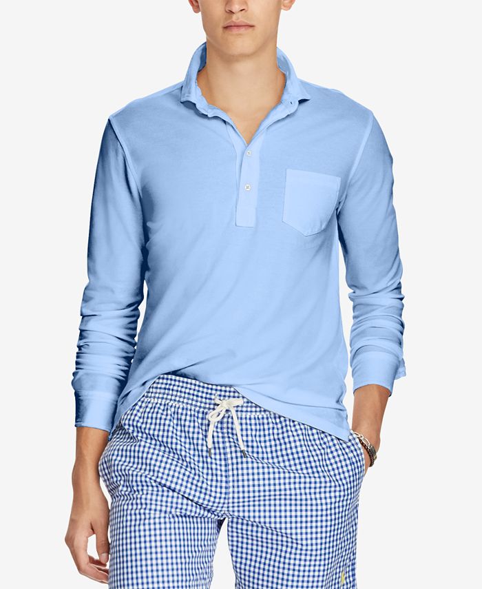 Polo Ralph Lauren Men's Big & Tall Classic Fit Mesh Shirt - Macy's