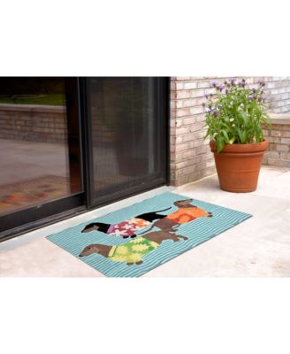 Liora Manne Front Porch Indoor/Outdoor Tropical Hounds Multi Area Rugs