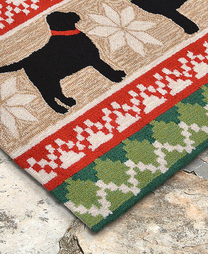 Liora Manne' Liora Manne Front Porch Indoor/Outdoor Nordic Dogs Neutral