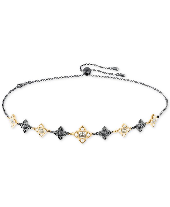 Swarovski Millennium Two Tone Crystal Adjustable 11 3 4 Choker Necklace Macy s