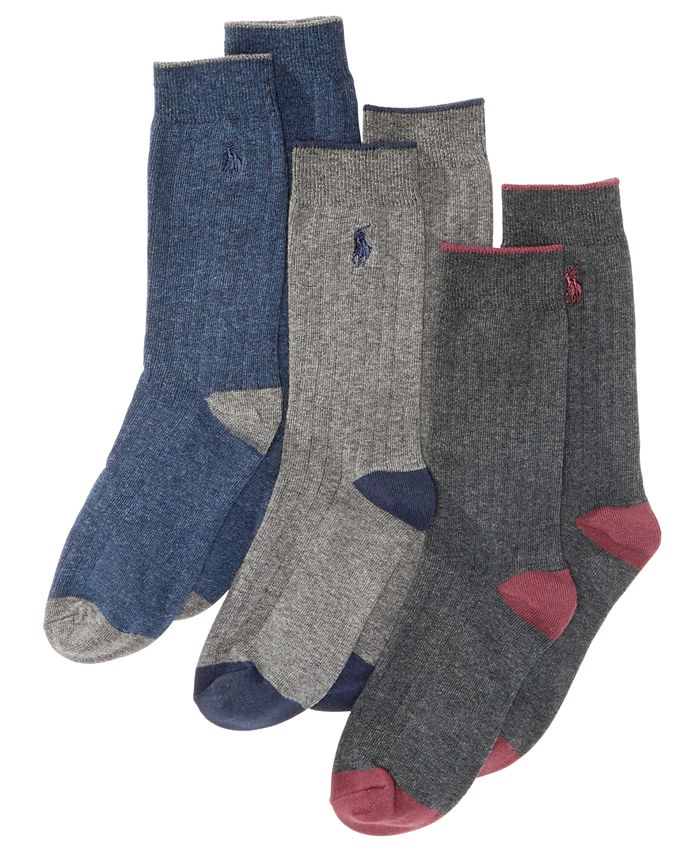 Polo Ralph Lauren - Boys' or Little Boys' Ribbed Three-Pack Dress Socks