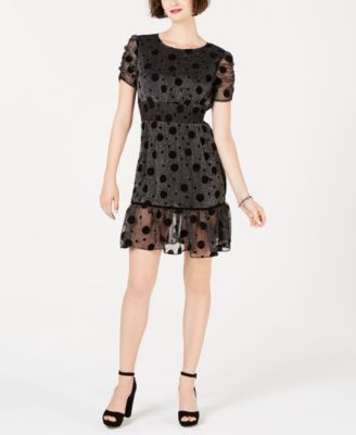 Betsey Johnson - Polka Dot Metallic Fit & Flare Dress