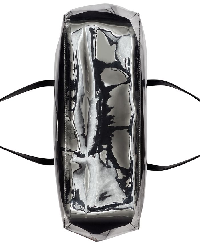 calvin klein graycie clear and leather mules