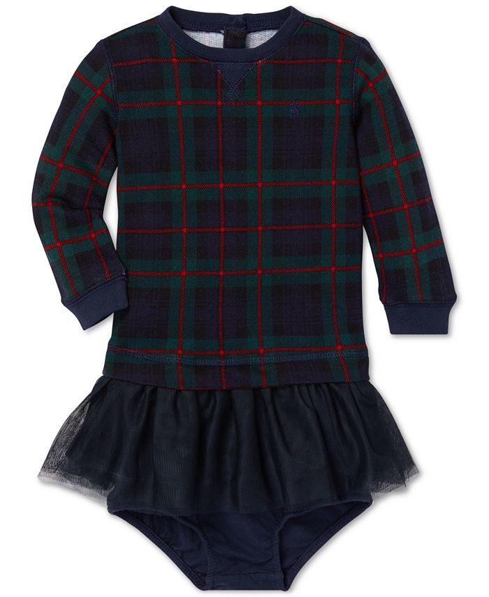 Polo Ralph Lauren Baby Girls Plaid Sweatshirt Dress Macy's