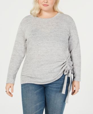 INC International Concepts - Plus Size Tunnel-Tie Sweater