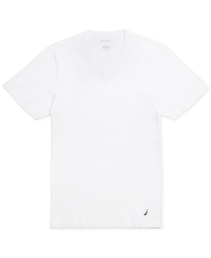 Nautica Men's 4Pk. Cotton VNeck TShirts Macy's