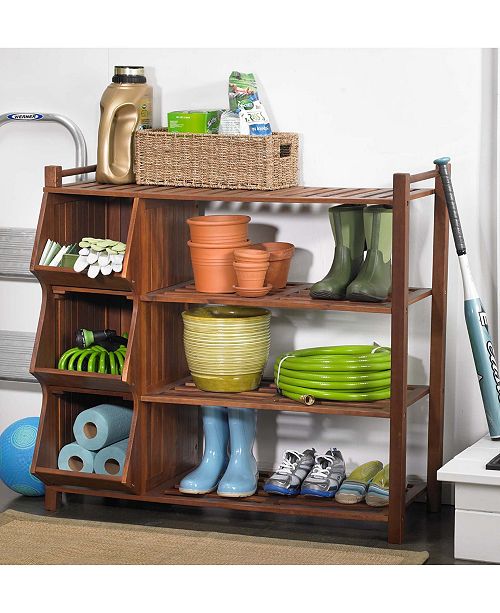 Northbeam 4 Tier Outdoor Shoe Rack Cubby Reviews Home