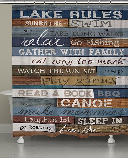Laural Home Lake Rules Shower Curtain Reviews Shower Curtains