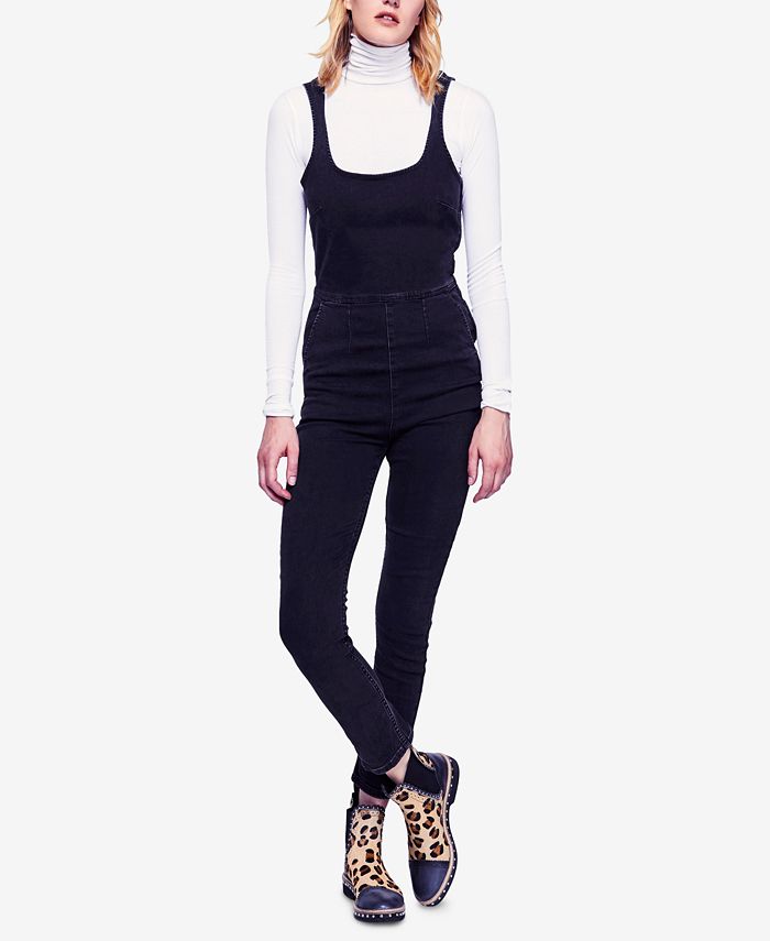 Free people scarlet denim jumpsuit discount