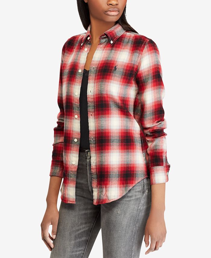 Polo Ralph Lauren Classic Fit Plaid Twill Cotton Shirt Macy's
