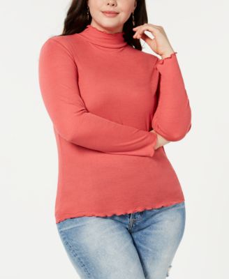 mock turtleneck tops plus size