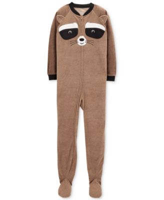 Carter's - Little & Big Boys Raccoon-Face Footed Pajamas
