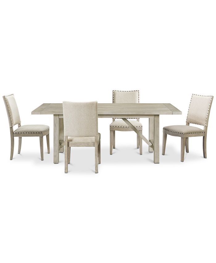 Furniture Parker 5Pc. Dining Set (Table & 4 Side Chairs), Created for Macy's Macy's