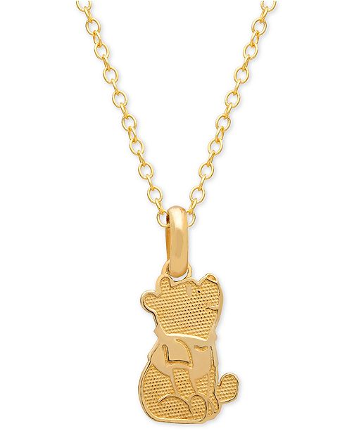 Disney Children S Winnie The Pooh 15 Pendant Necklace In 14k Gold Reviews Necklaces Jewelry Watches Macy S