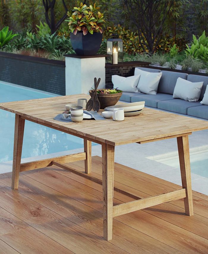 Modway Dorset Outdoor Patio Teak Dining Table Macy's