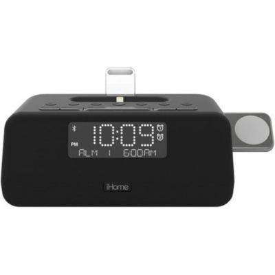 iHome - Bluetooth Dual Alarm FM Clock Radio w/Speakerphone & Triple Charging Lightning Dock