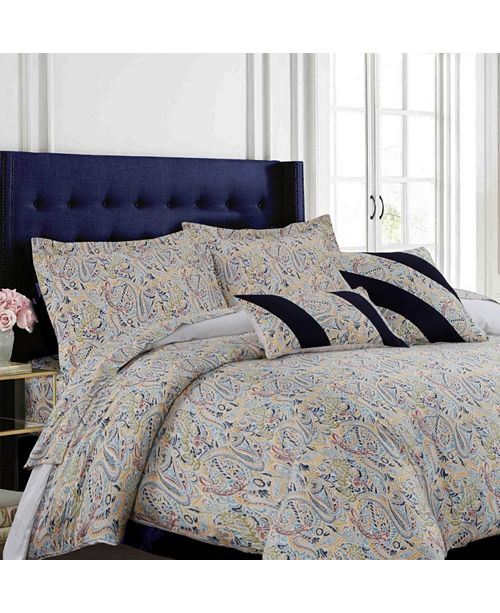 Tribeca Living Fiji 300 Thread Count Cotton Oversized Queen Duvet