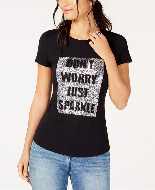 I N C Sparkle Graphic T Shirt Created For Macy S