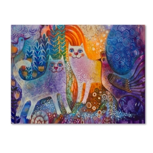 Trademark Global Oxana Ziaka 'cats In The Galaxy' Canvas Art In Multi