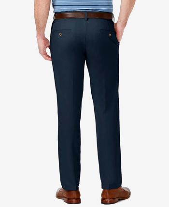 Haggar - Men's Cool 18 PRO Stretch Straight Fit Flat Front Dress Pants
