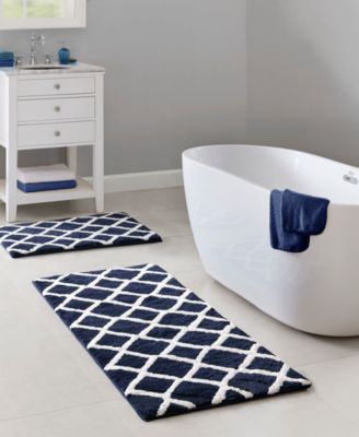 Madison Park Bittman Tufted Reversible Microfiber Bath Rug, 24" x 60"