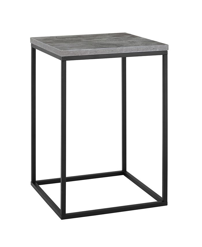 Walker Edison 16 inch Open Box Side Table in Dark Concrete Macy's