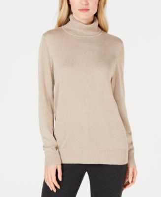 JM Collection Lurex® Turtleneck Sweater, Created for Macy's & Reviews ...