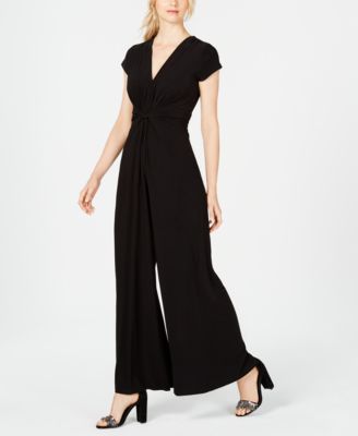 Twist-Front Plunge Jumpsuit