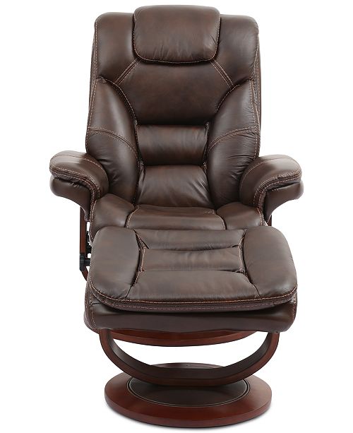 Faringdon Leather Euro Chair Ottoman