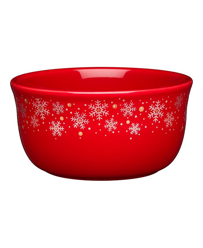 Fiesta Scarlet Snowflake 28 oz Gusto Bowl, Created for Macy’s Macy's