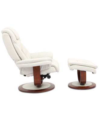 Faringdon Leather Euro Chair & Ottoman