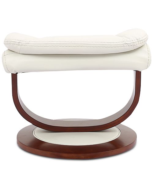 Furniture Faringdon Leather Euro Chair & Ottoman & Reviews Recliners